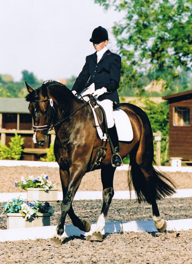 Juliet with Camerad practising on Brook Farm